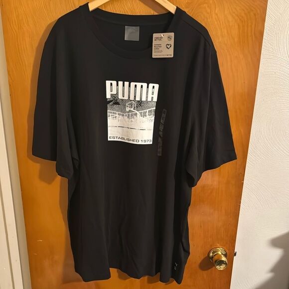 Puma Tshirt Mens 3XL Tall Black 3XLT - Picture 1 of 2